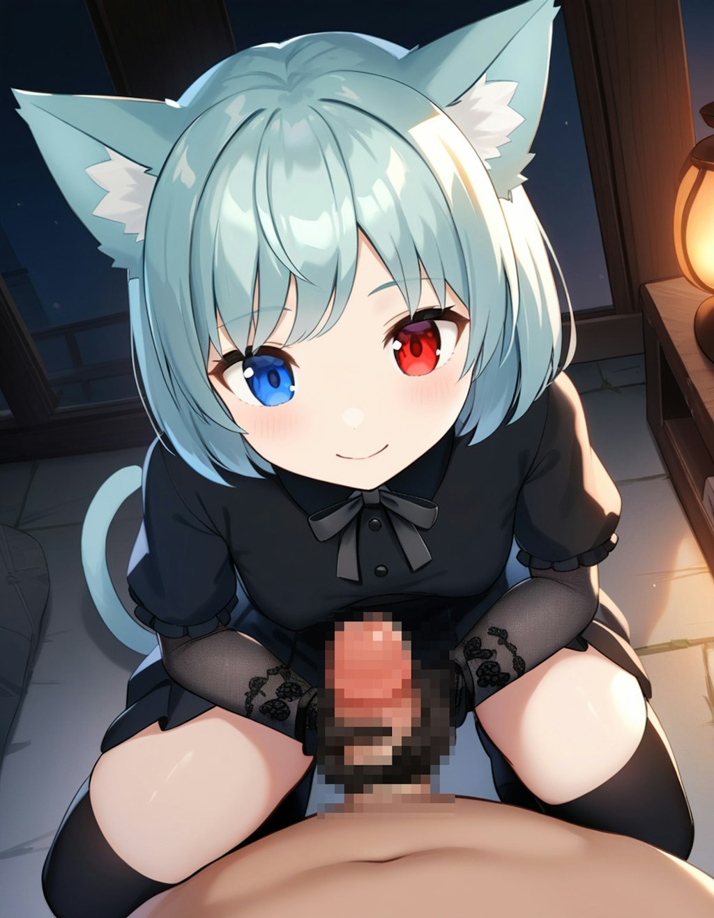 ゴスロリとま手コキ