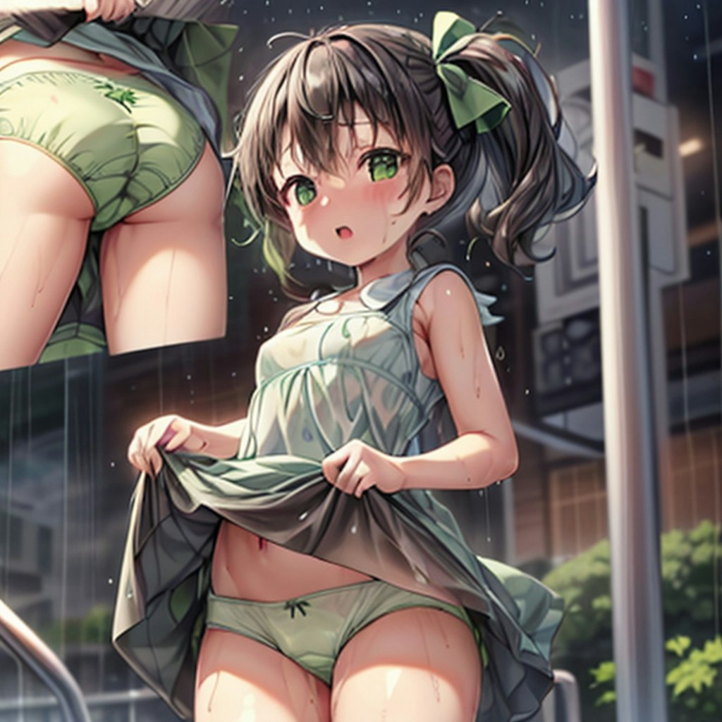 雨に濡れて