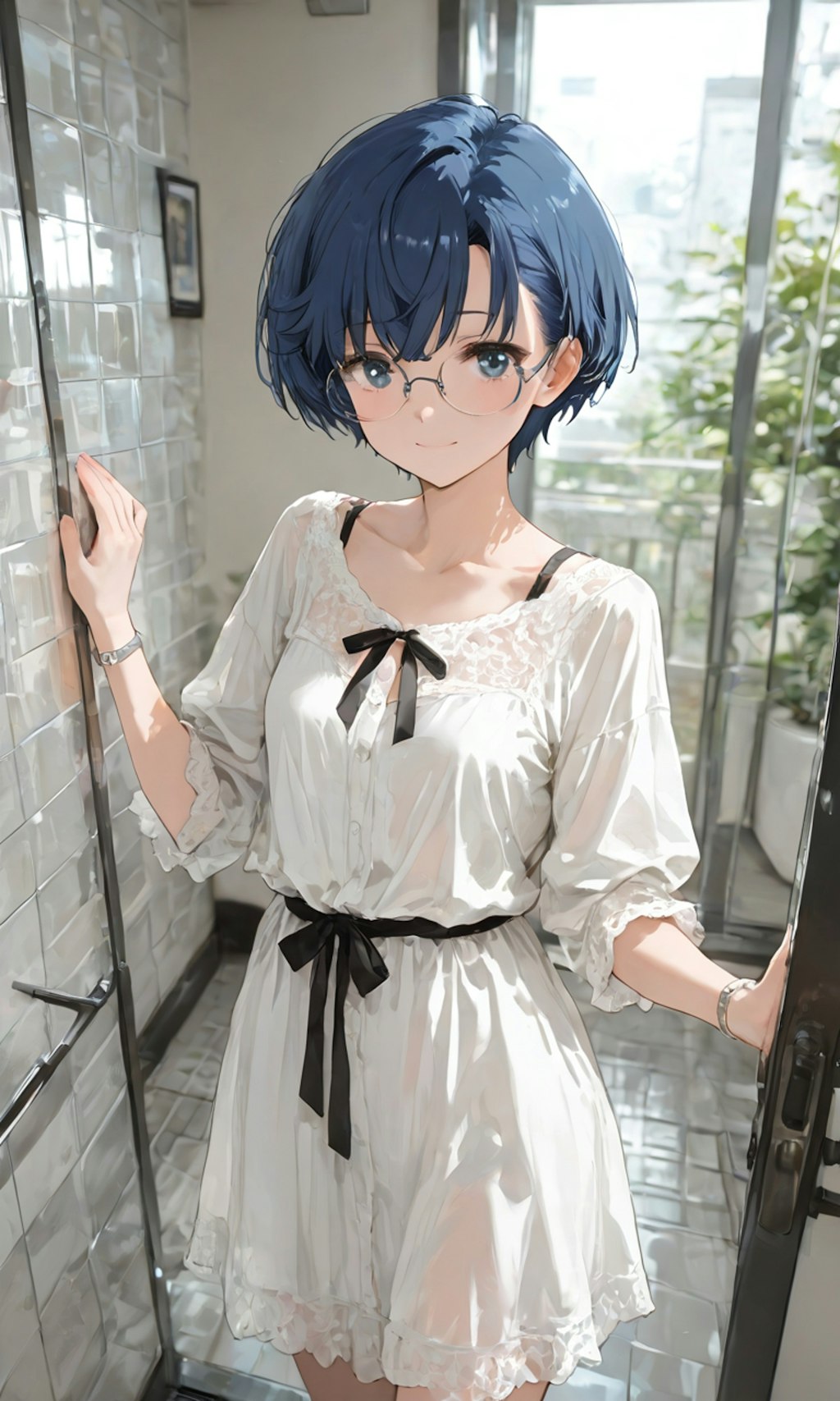 メガネをクイっと柑菜ちゃん