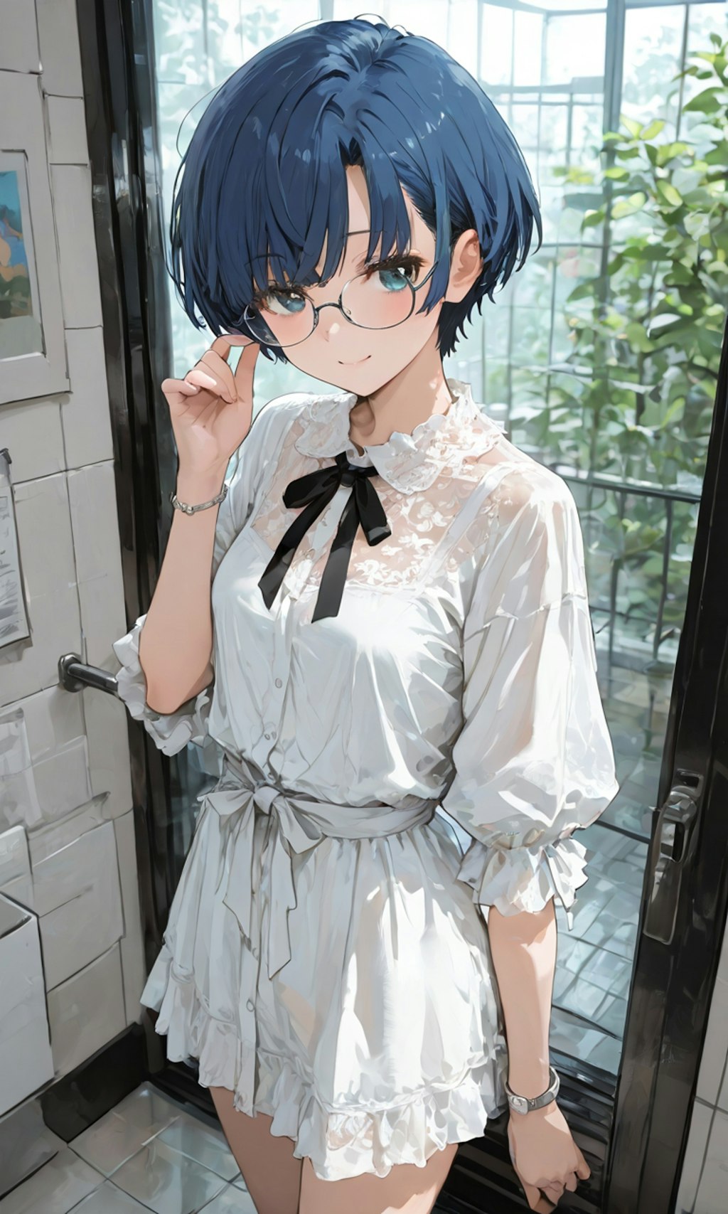 メガネをクイっと柑菜ちゃん