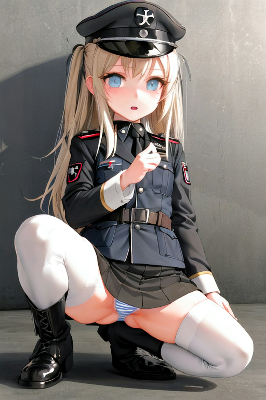 縞パン軍服少女とか