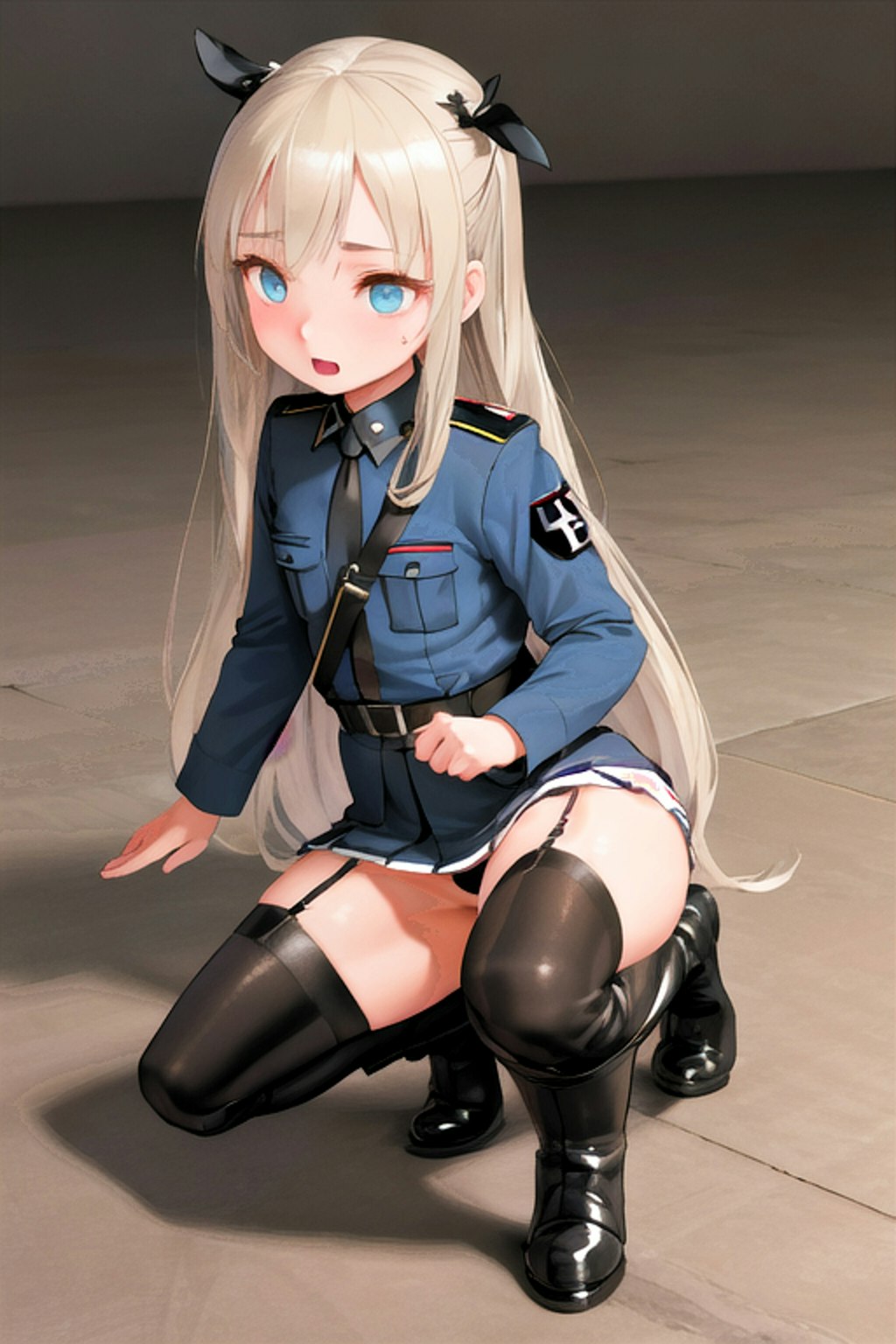 縞パン軍服少女とか