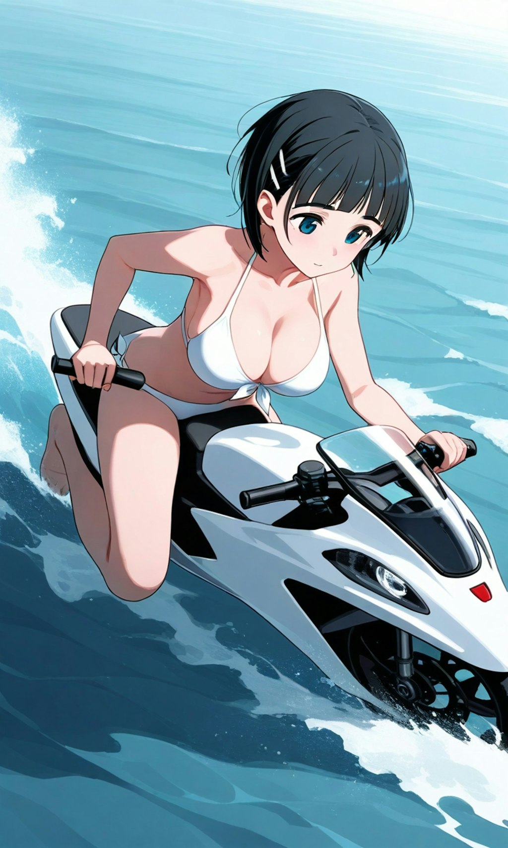 水上バイクを楽しむスグ