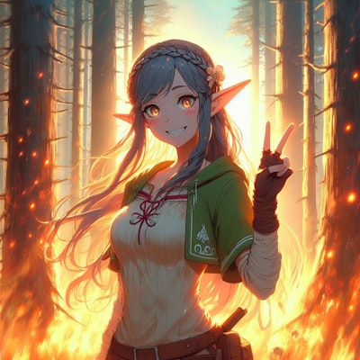 森を焼くエルフ
