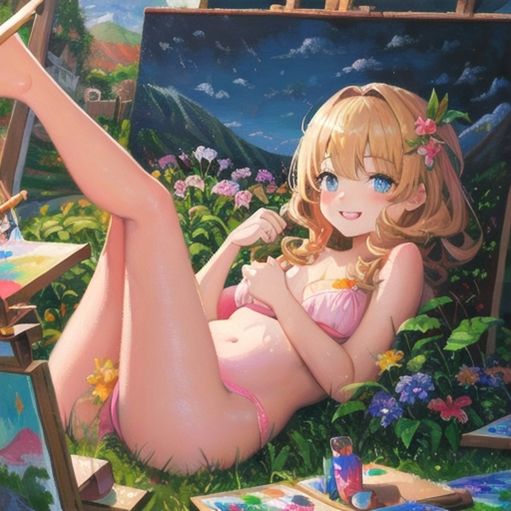 絵画と少女