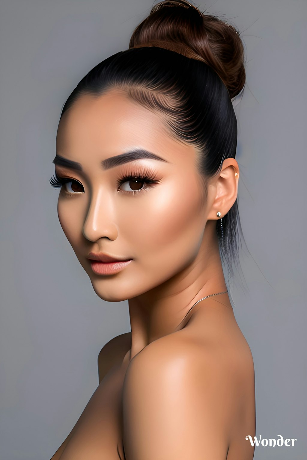 Tanned Beauty Topknot💞 Chichi Pui（ちちぷい）aiグラビア・aiフォト専用の投稿サイト