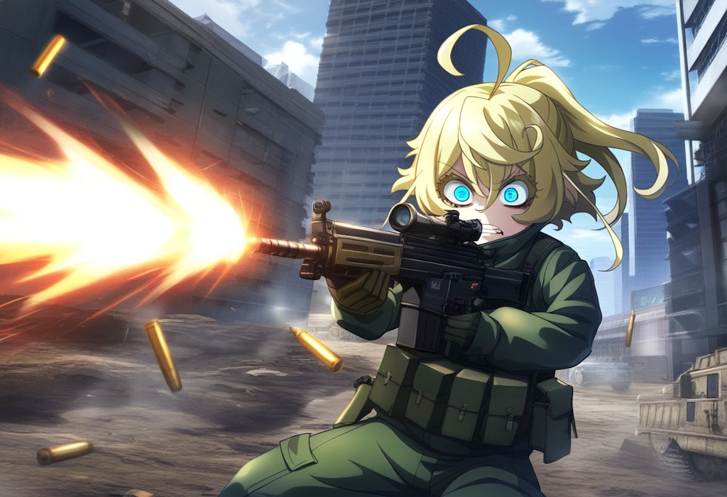 幼女戦記　ターニャ・デグレチャフ　戦闘中