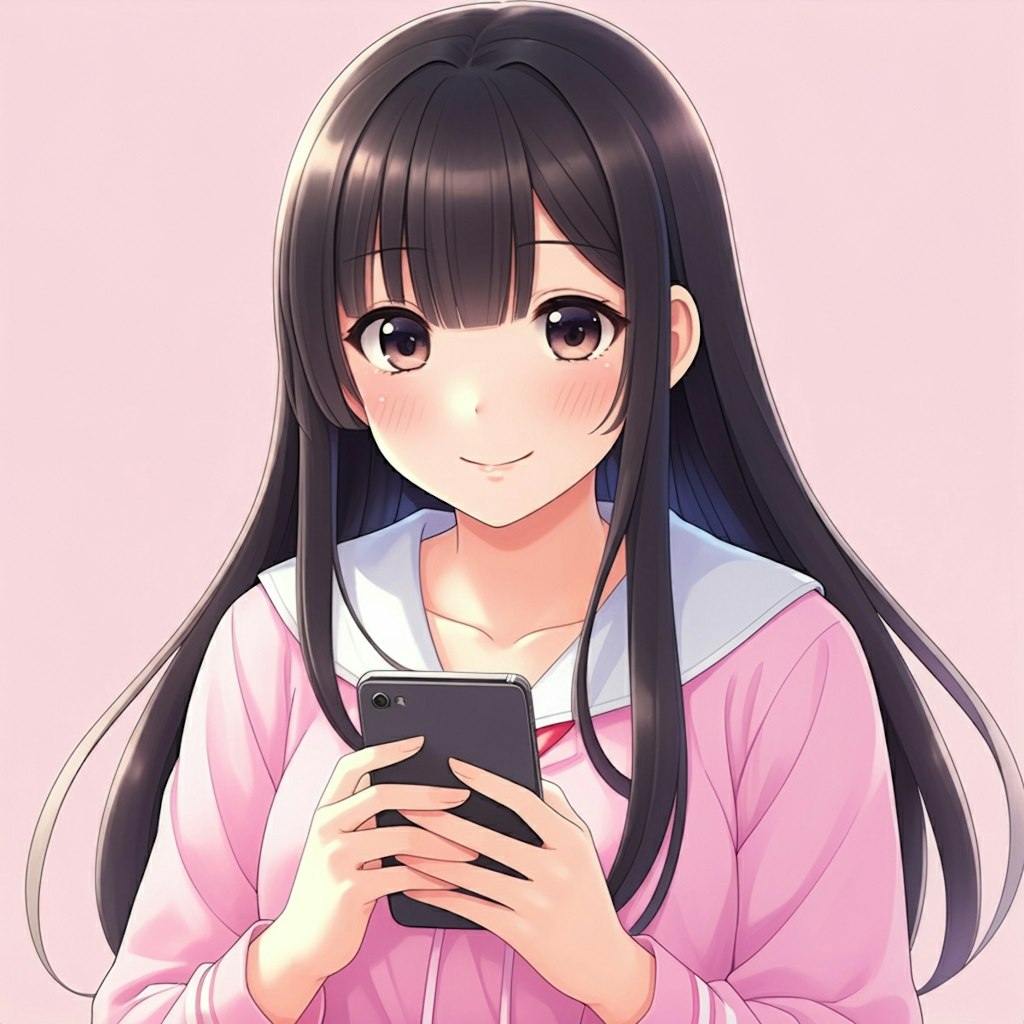 スマホを操作する女の子