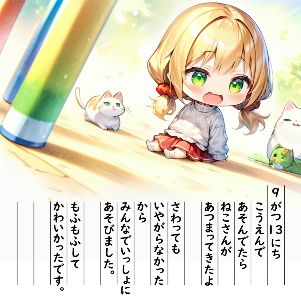 【絵日記】ねことまつりかちゃん