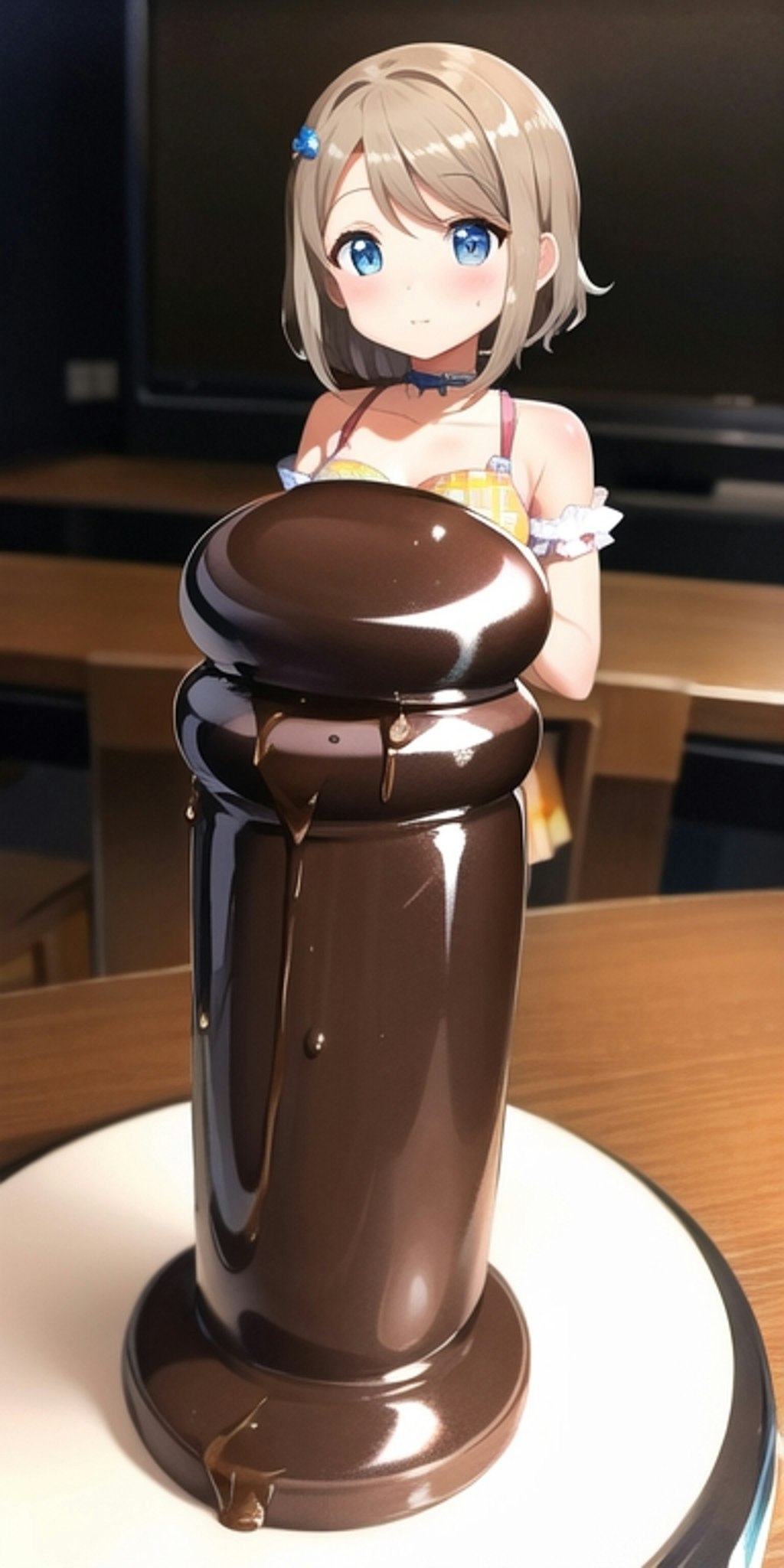 渡辺曜のバレンタインデー『私のキャミがチョコレートなの♡食べて…いいよ♡』