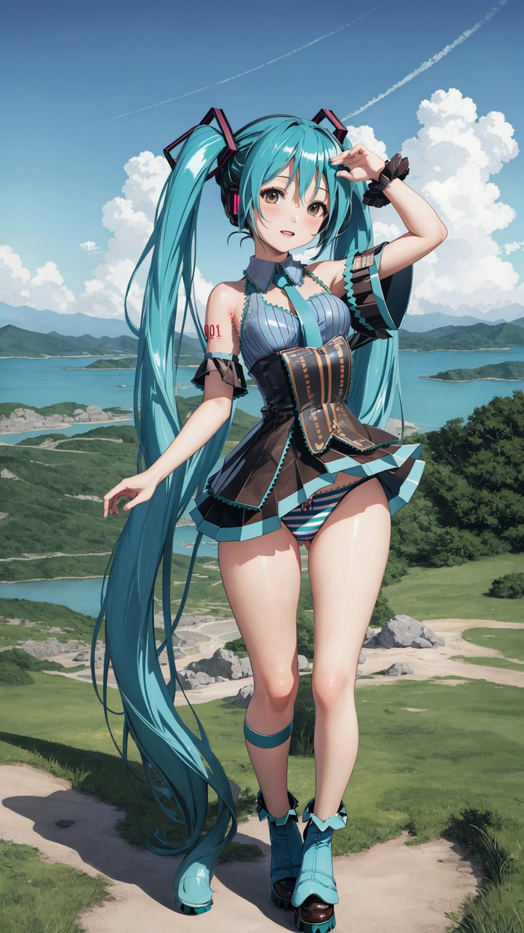 初音ミク風コスプレ撮影　その2