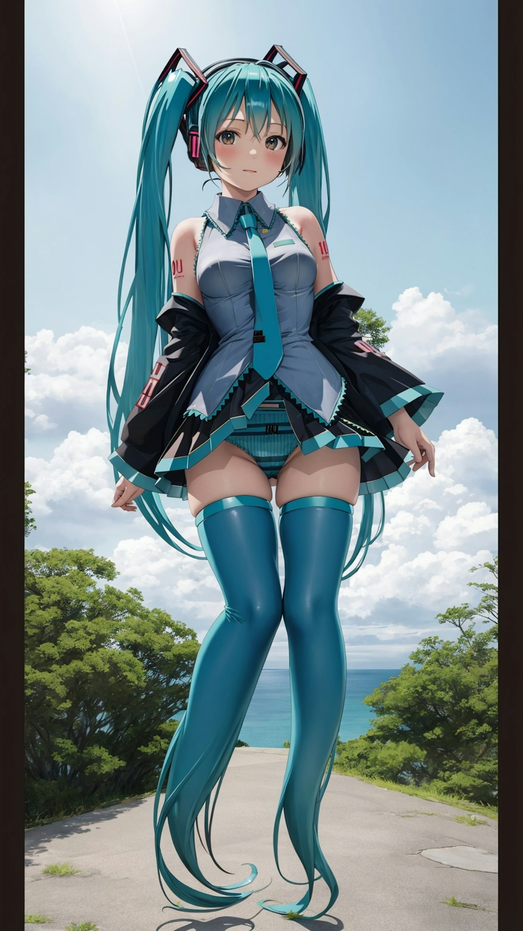 初音ミク風コスプレ撮影　その2