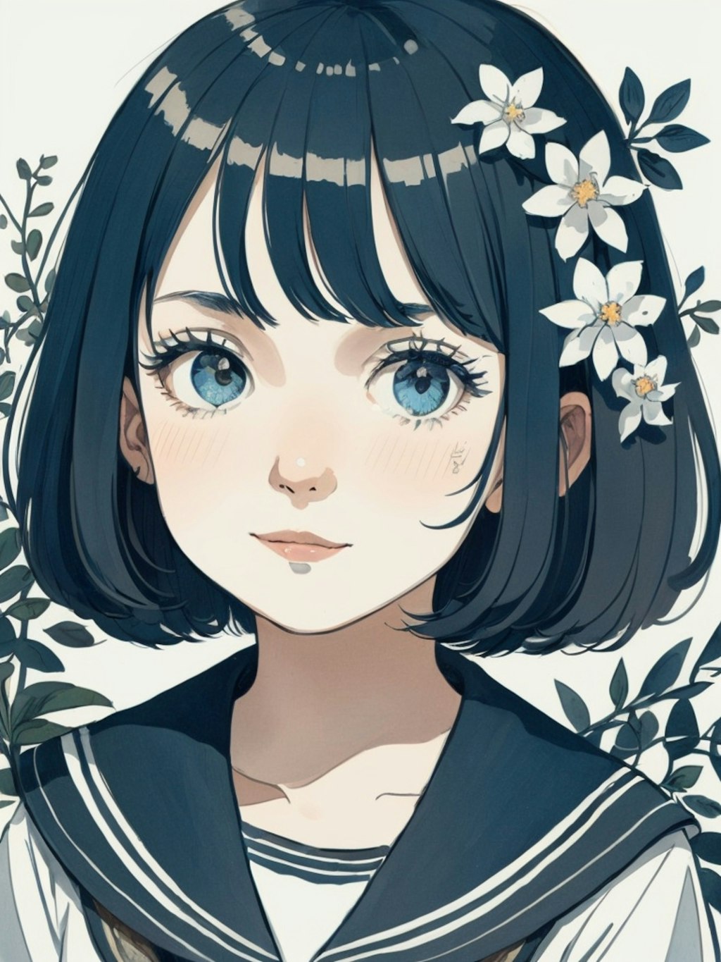 blue botanical : girl