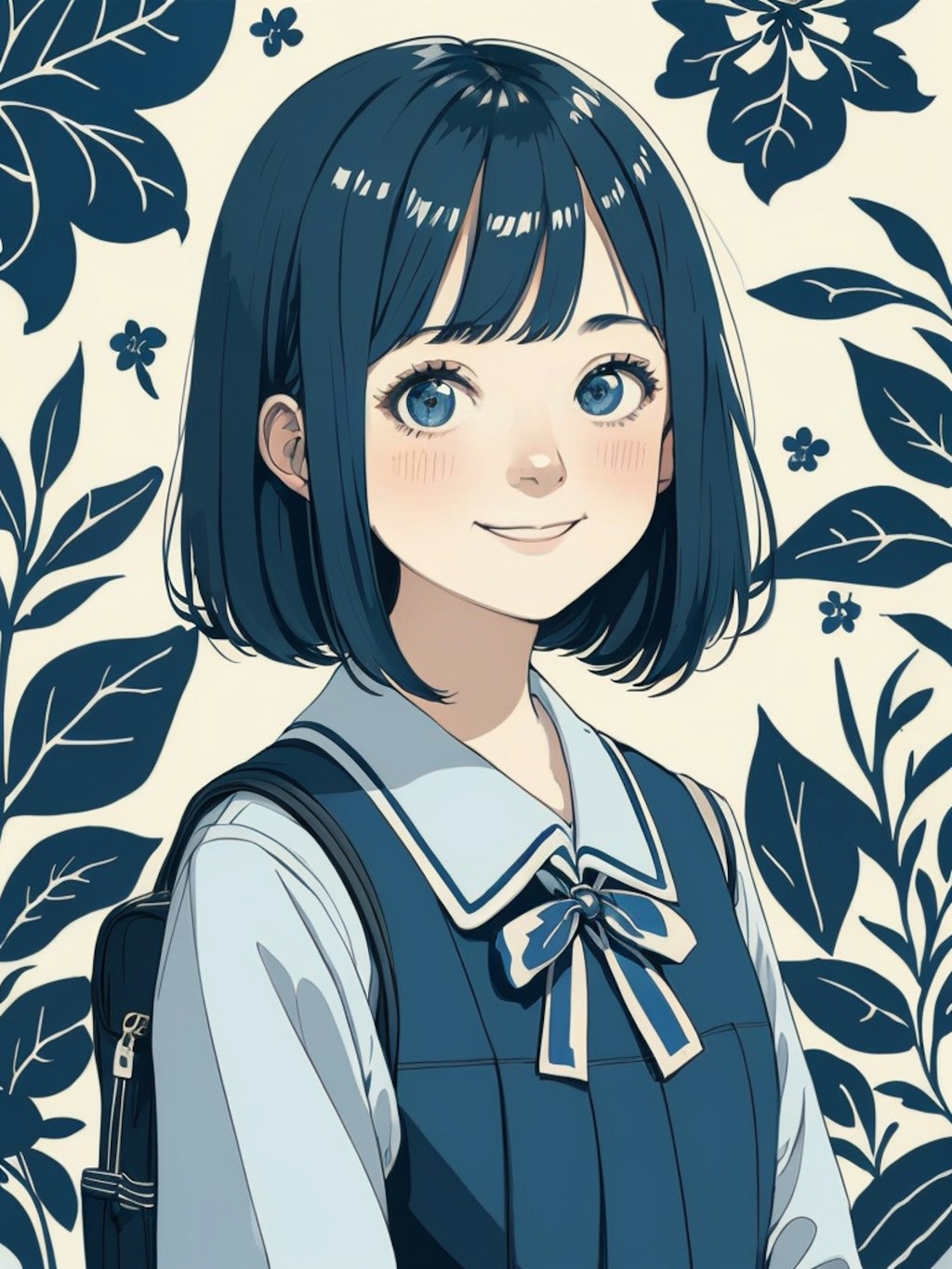 blue botanical : girl