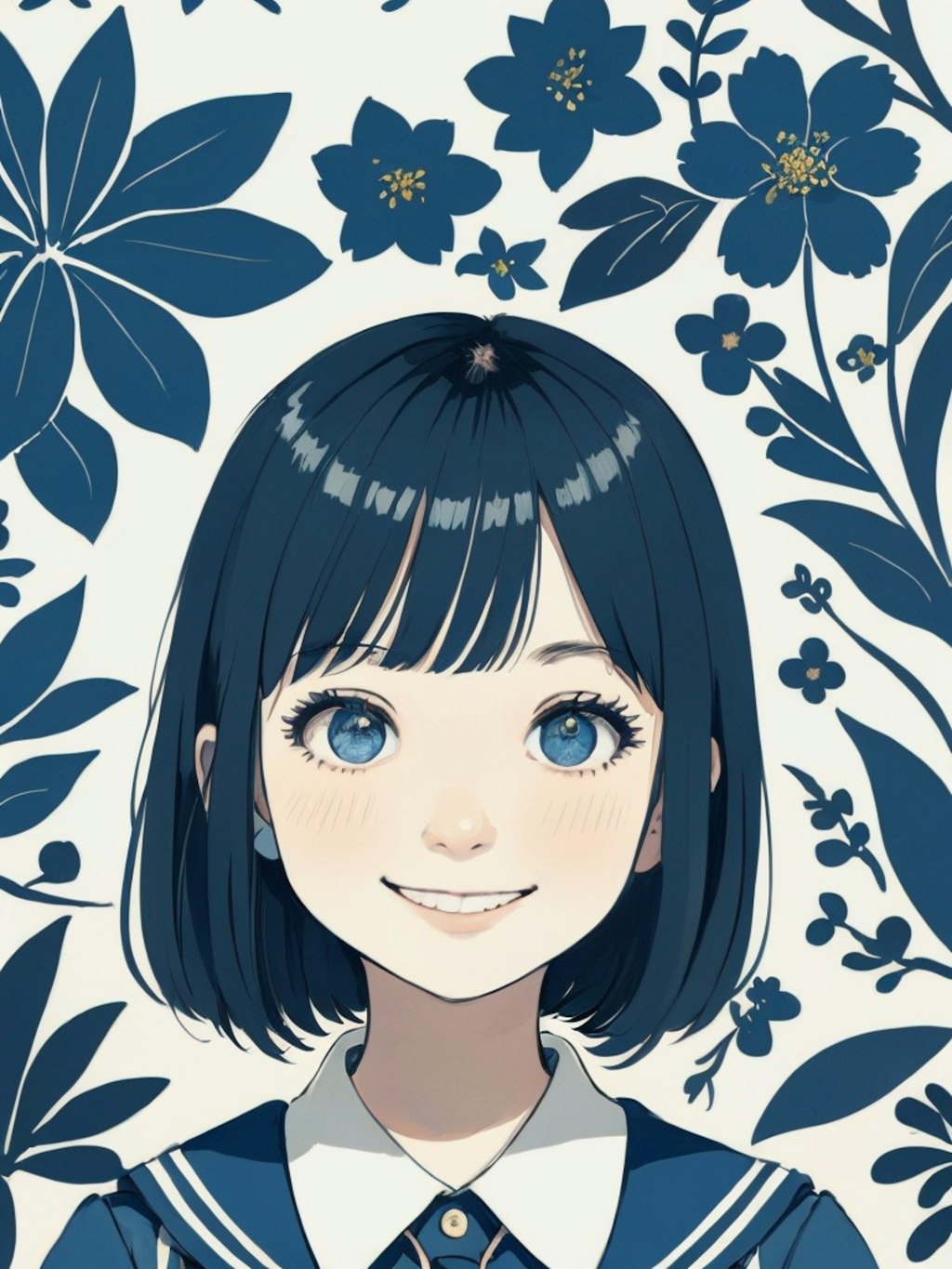 blue botanical : girl