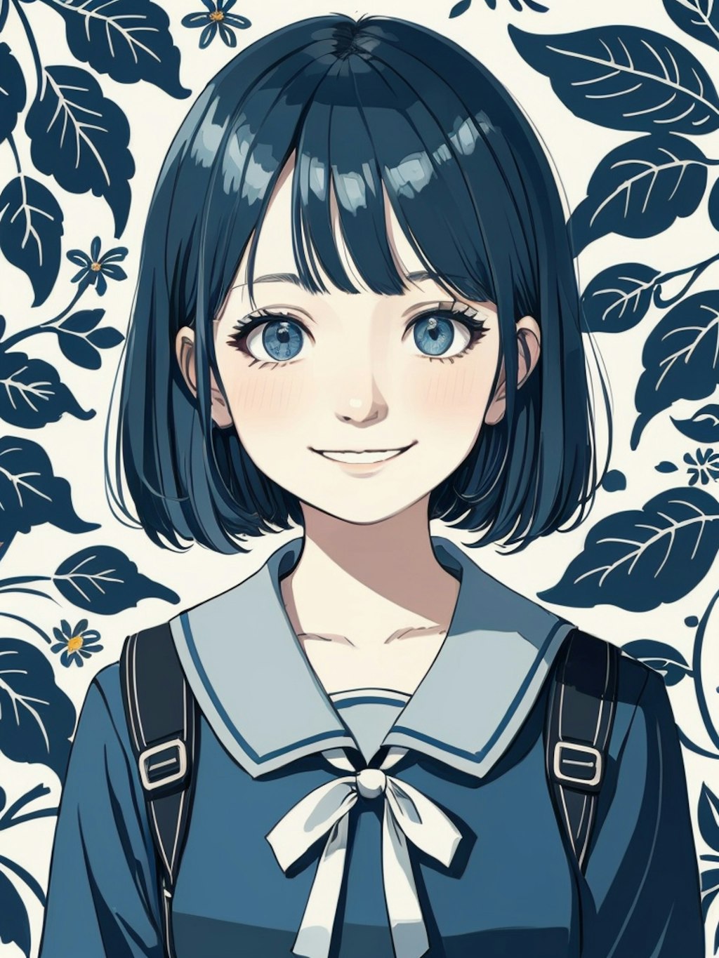 blue botanical : girl