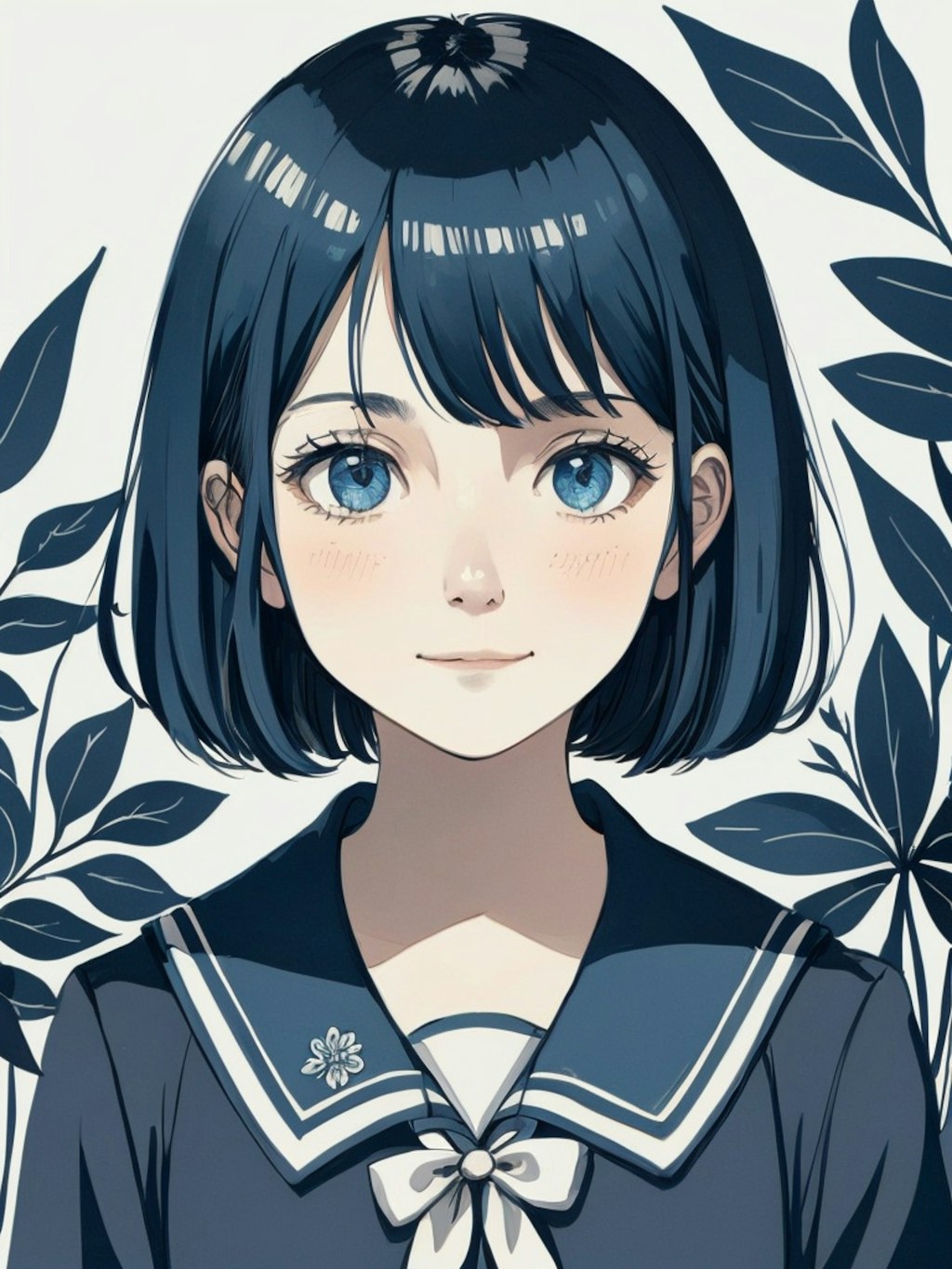 blue botanical : girl