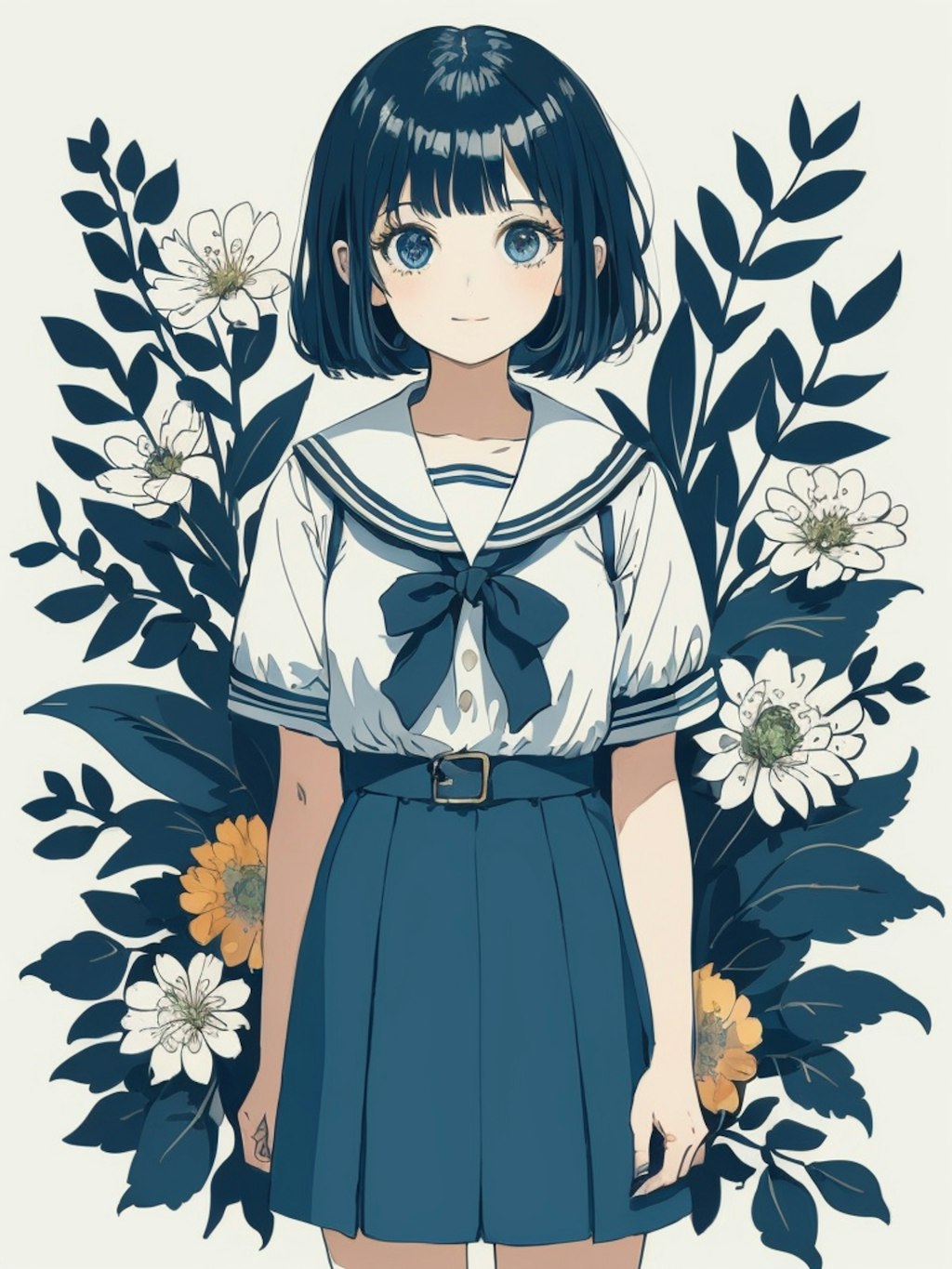 blue botanical : girl