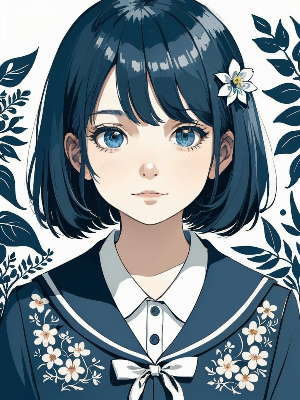 blue botanical : girl