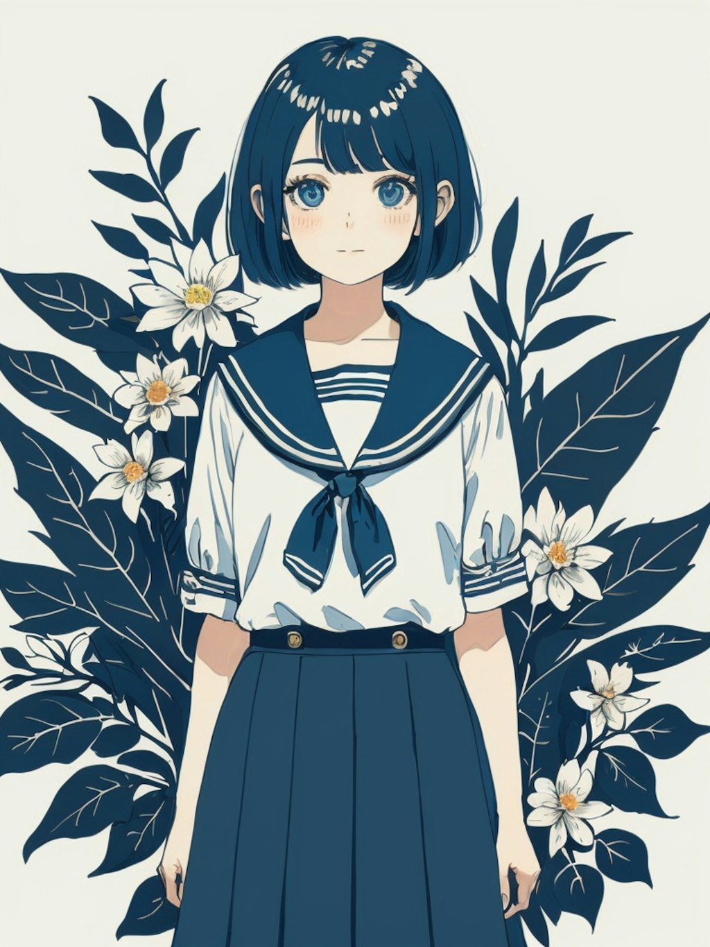 blue botanical : girl