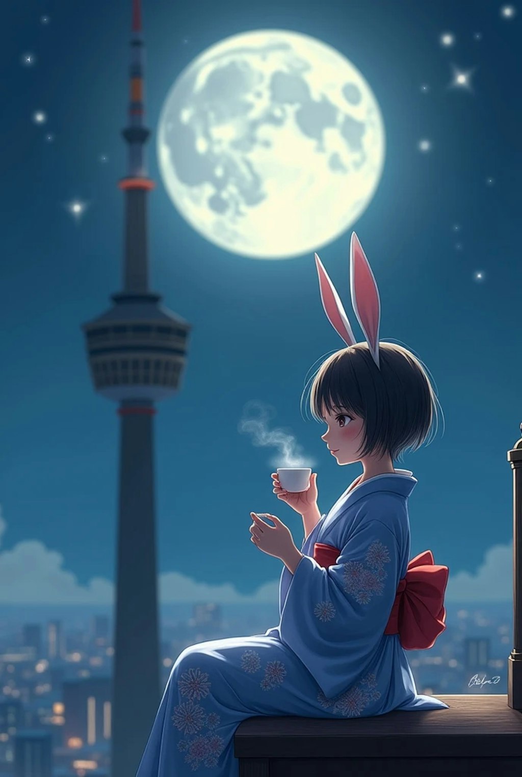 月下の夜景２