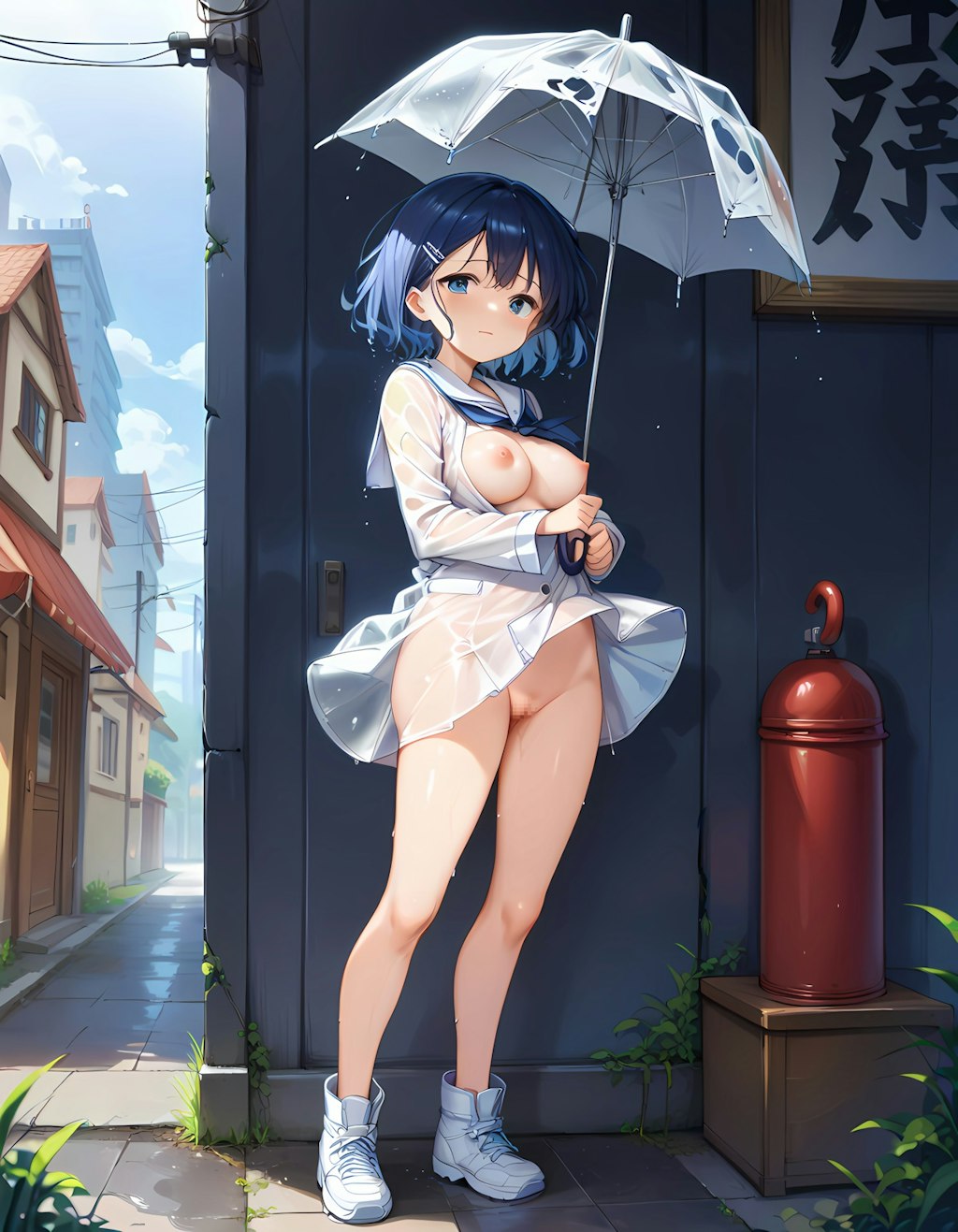 傘は壊れるし、恥ずかしいし、