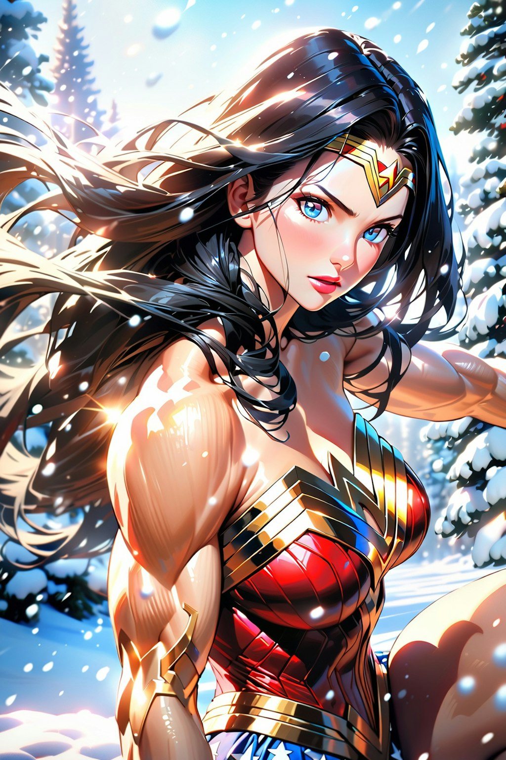 雪山の女戦士