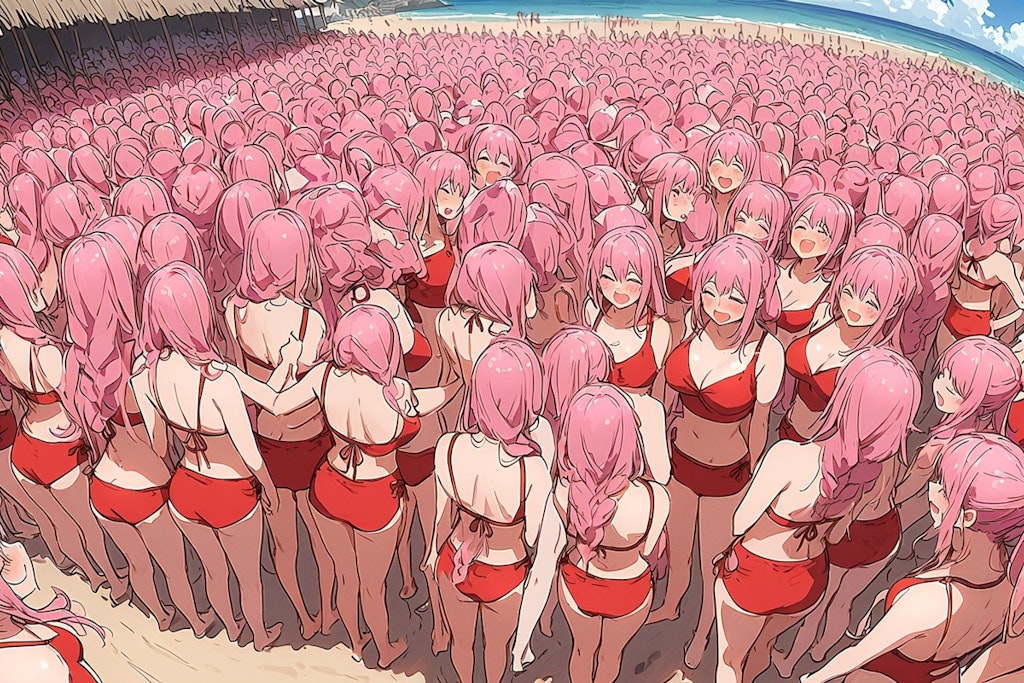 too many bikini girls