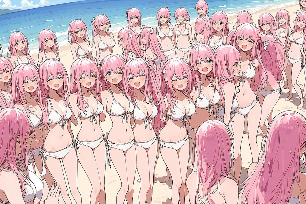 too many bikini girls