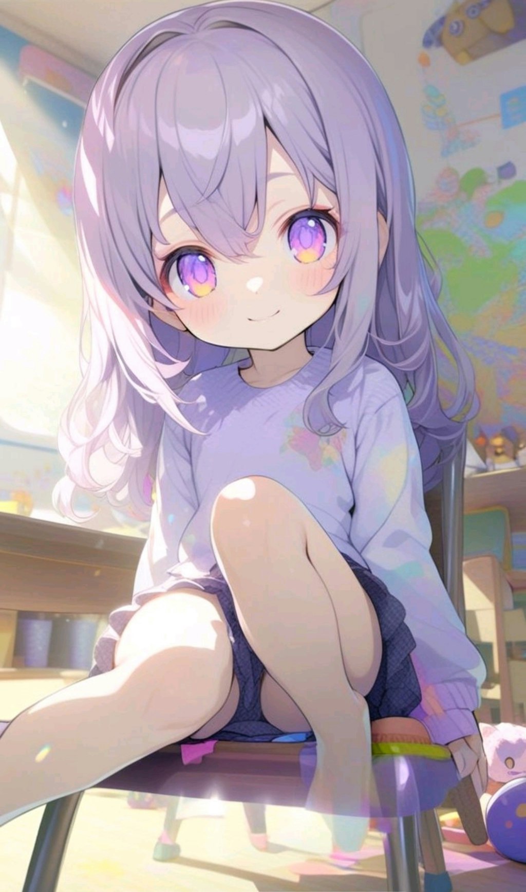 紫髪の小さな女の子