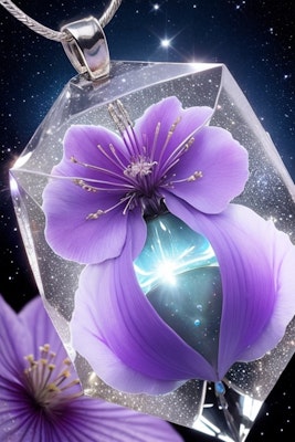 Flower and Galaxy Pendant