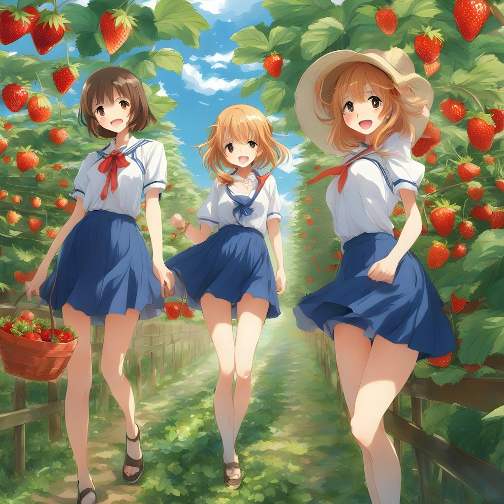 🍓いちご三姉妹の登場だーっ🍓