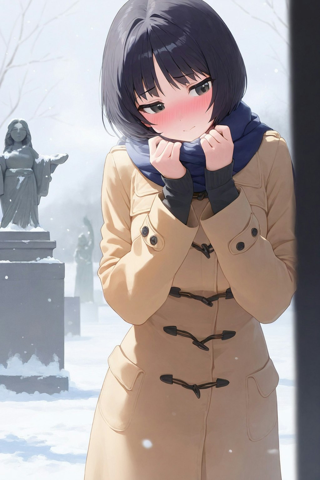 雪景色と茉莉花ちゃん♪