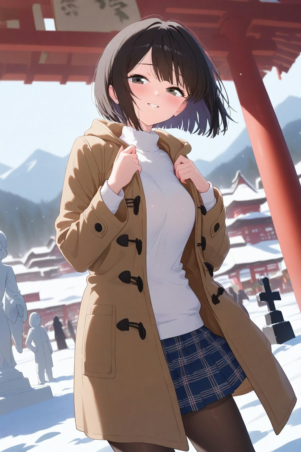 雪景色と茉莉花ちゃん♪