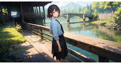 木の橋と少女②