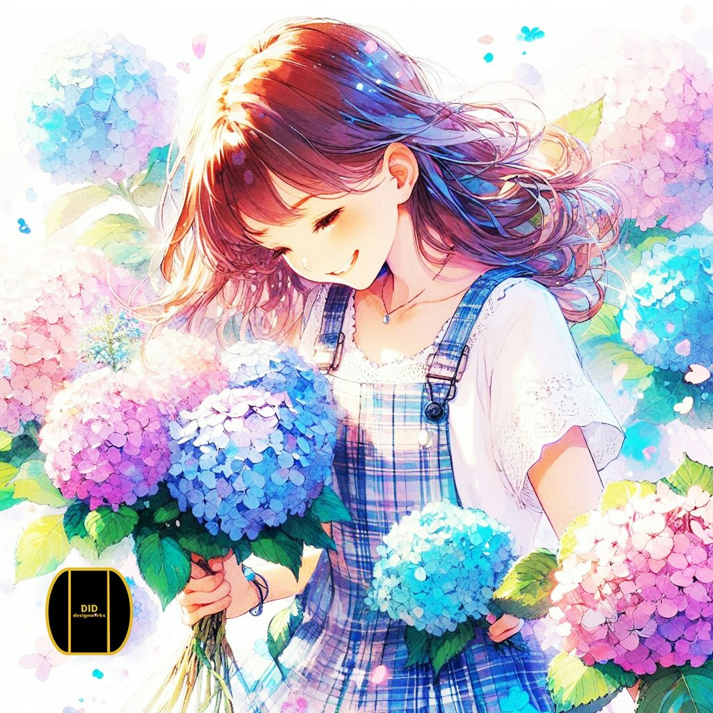 少女／紫陽花