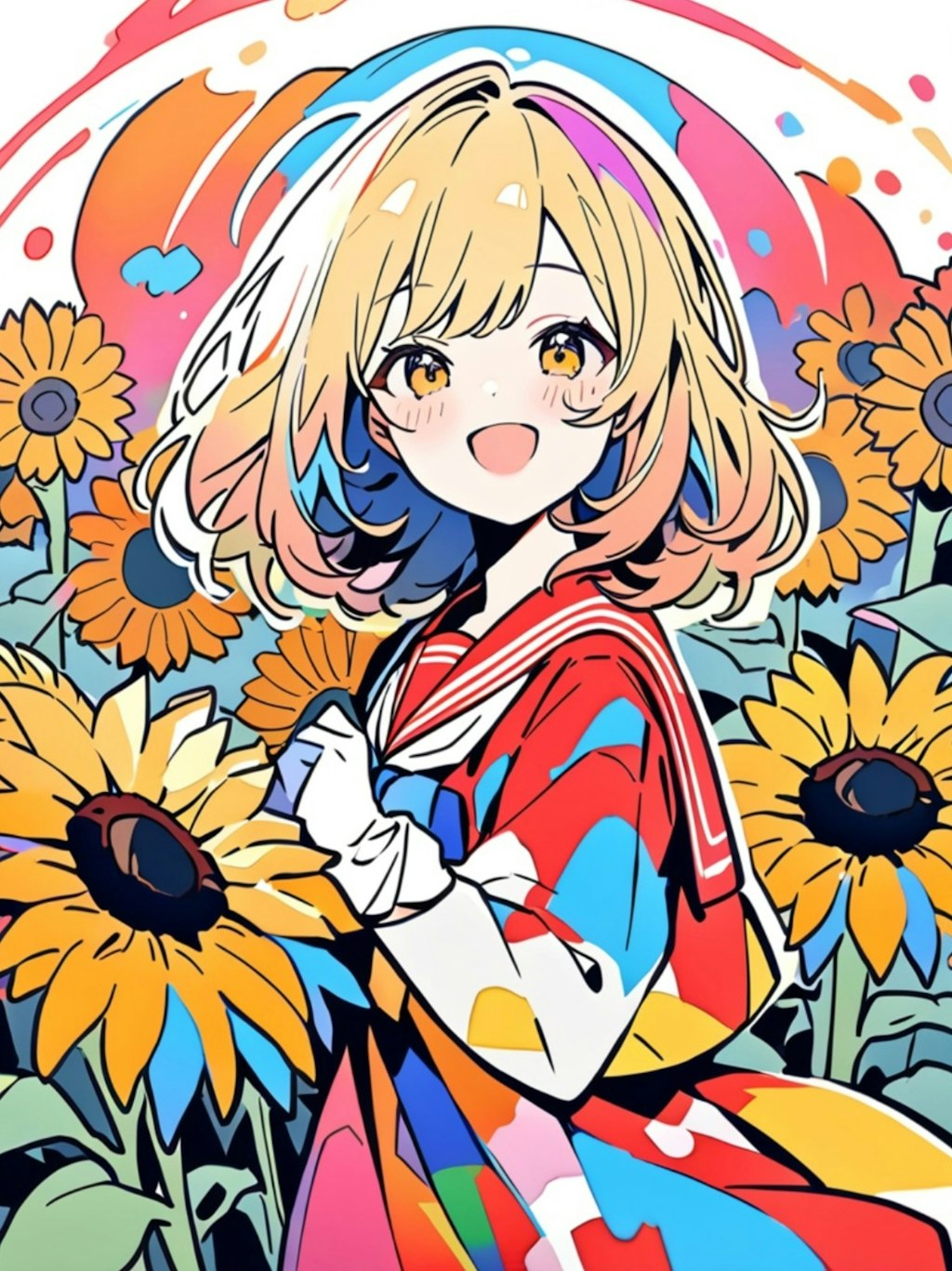 🌻とフラットちゃん