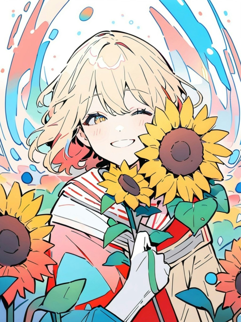 🌻とフラットちゃん