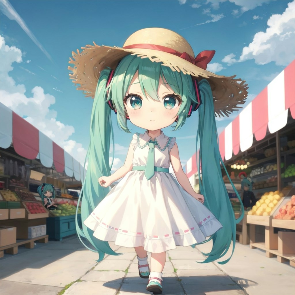 市場で迷子