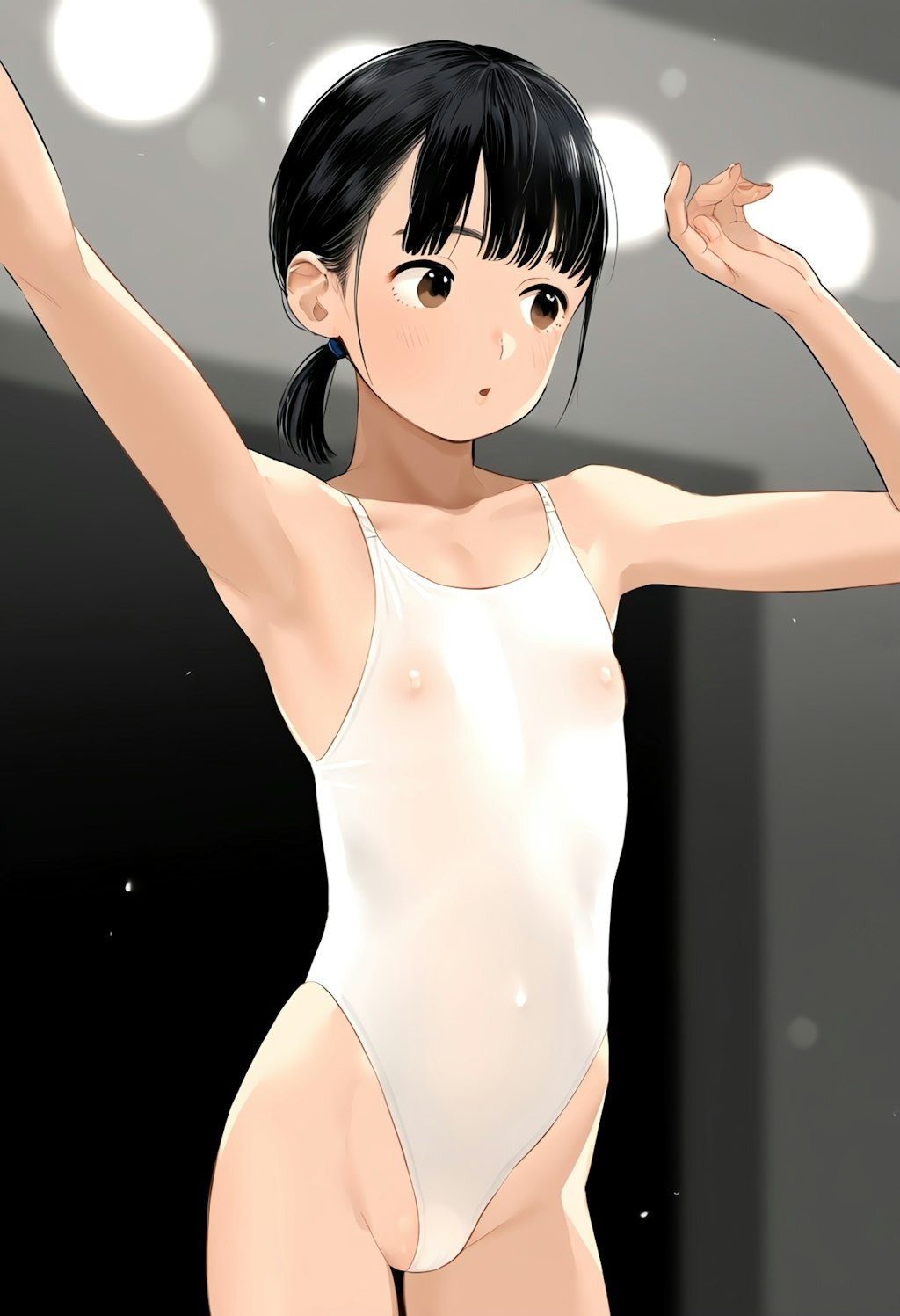 バレエのコンクールの透け乳首