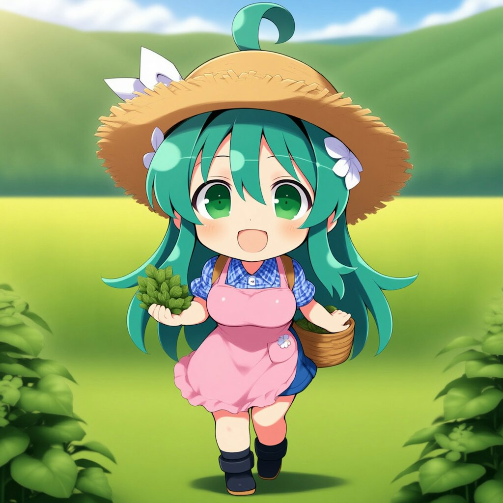 茶摘み日輪