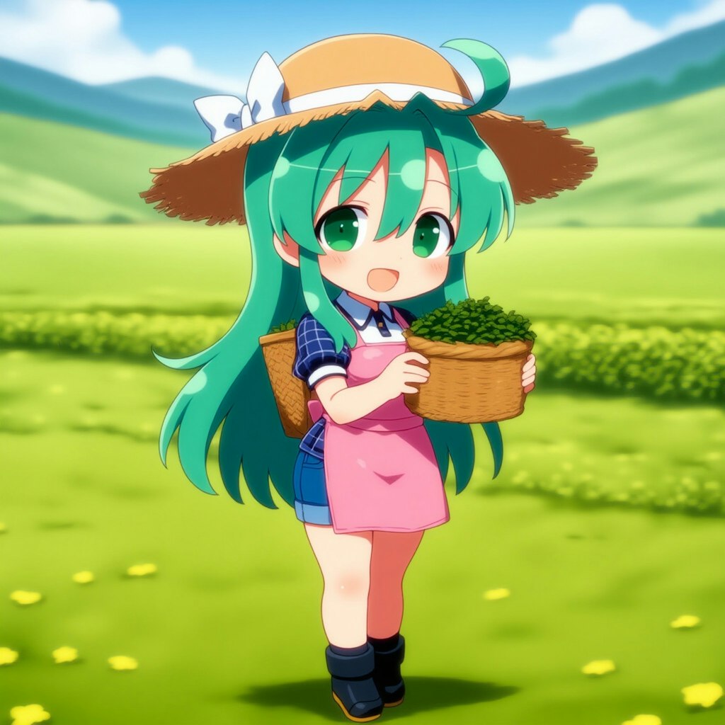 茶摘み日輪