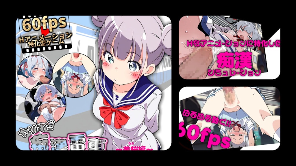 ぬるぬるアニメーションエロゲー 【ヤリすぎ痴漢電車】