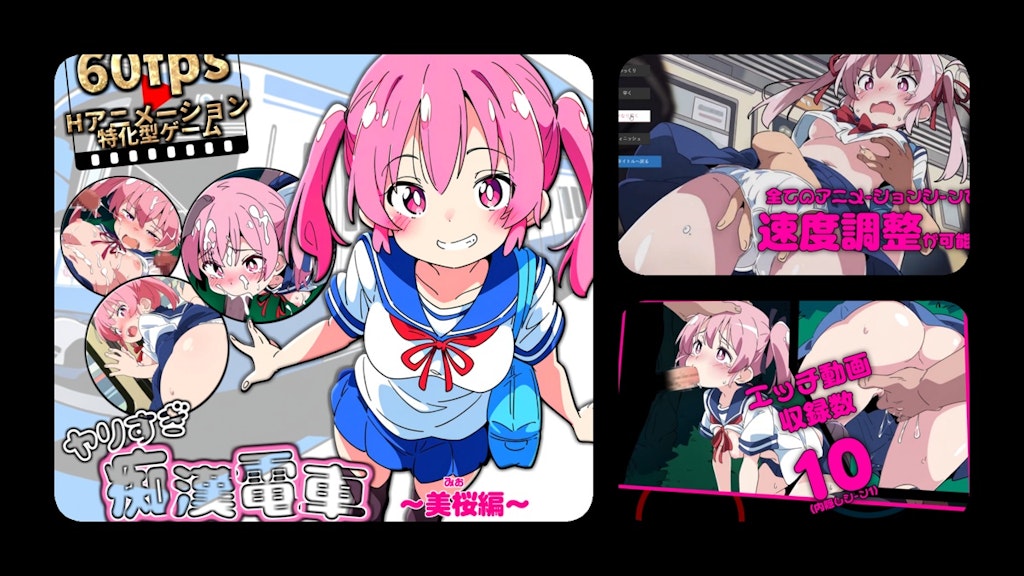 ぬるぬるアニメーションエロゲー 【ヤリすぎ痴漢電車】