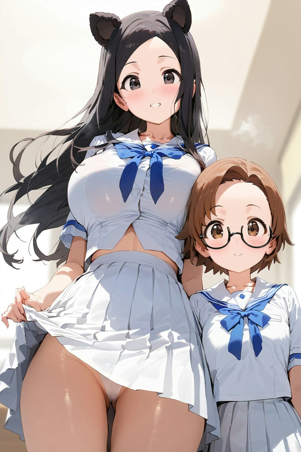 パンチラとセーラー服と女子高校生と