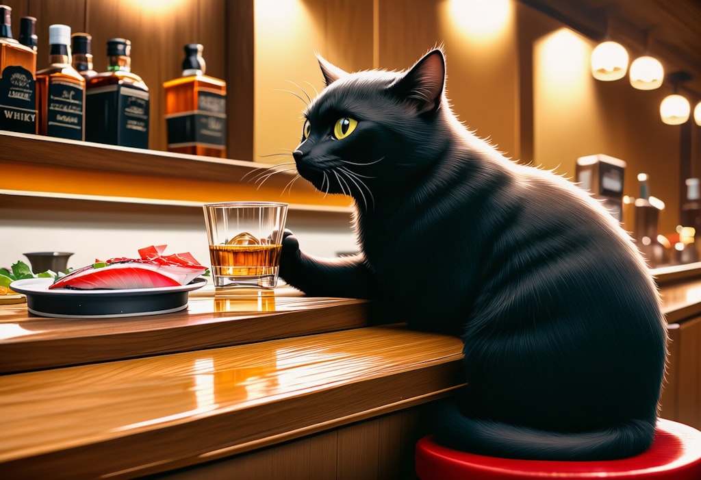 Cat in the bar
