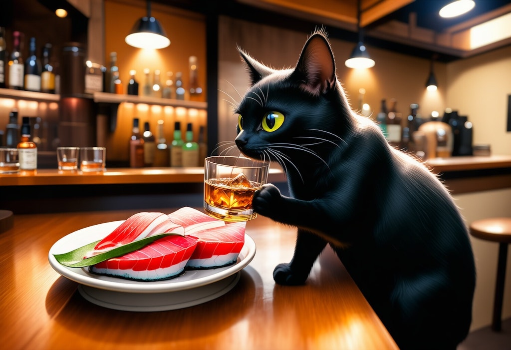 Cat in the bar