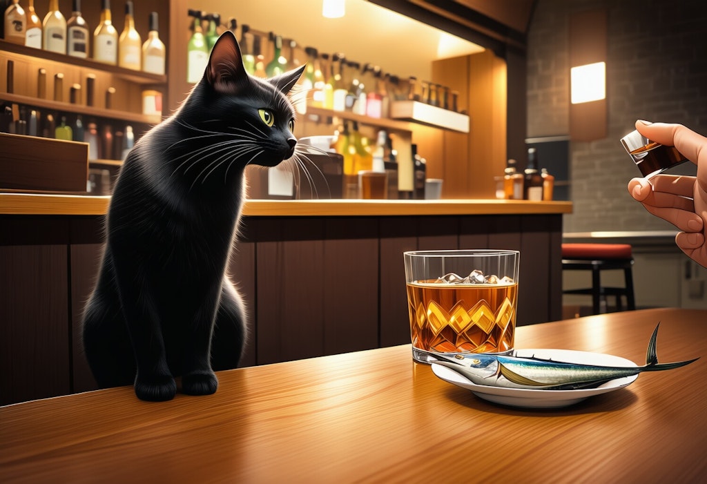 Cat in the bar