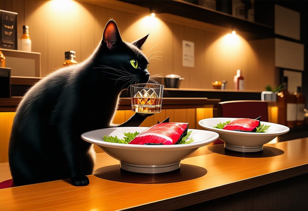 Cat in the bar