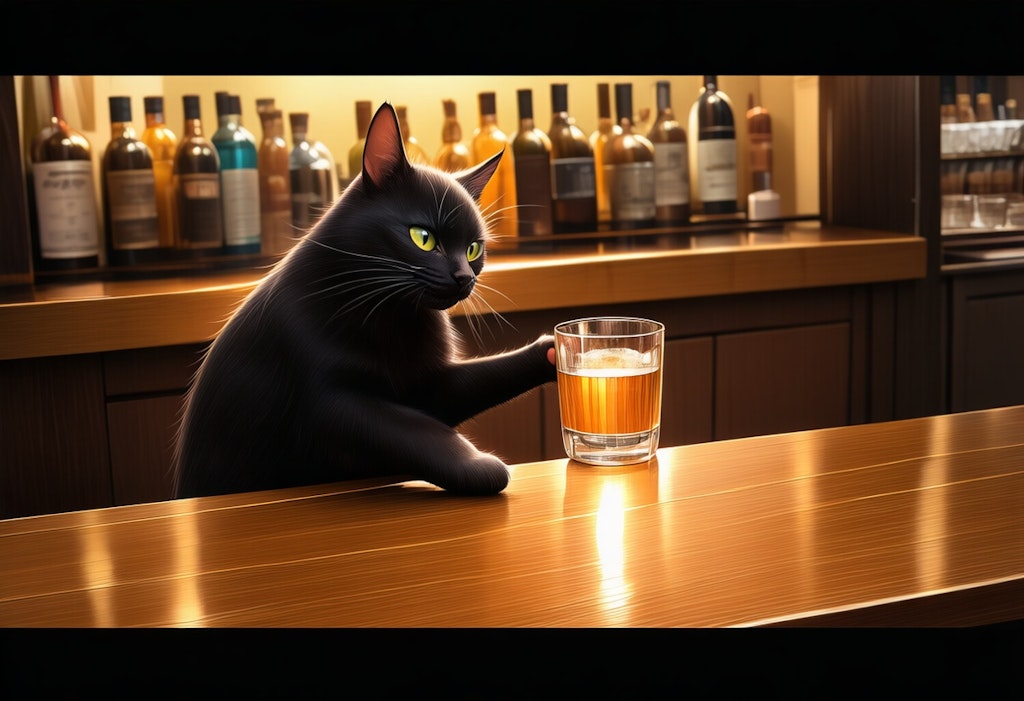 Cat in the bar